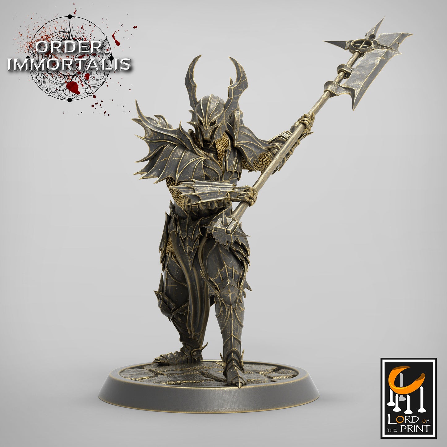 Blood knight Halberd Squadron, Order Immortalis, Lord of the Print | Dungeons and Dragons | Pathfinder | Table Top RPG | 3D Printed Model