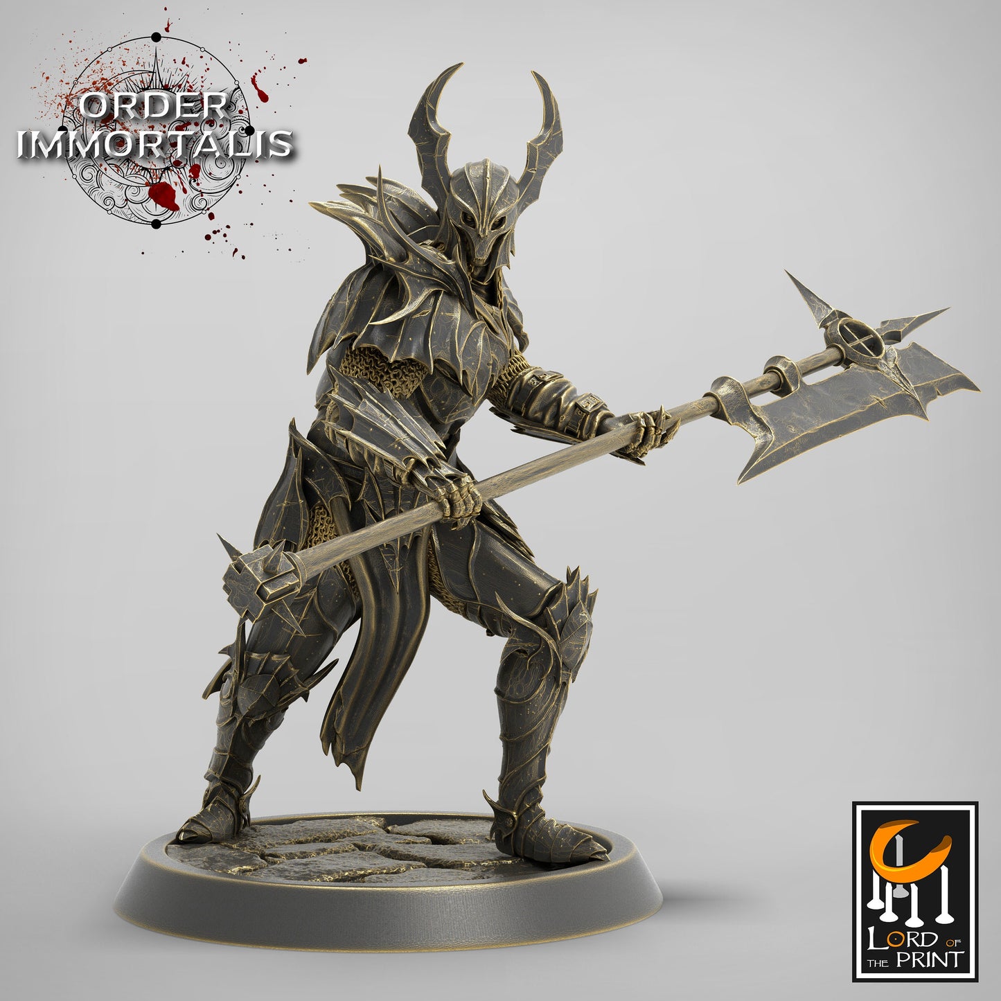Blood knight Halberd Squadron, Order Immortalis, Lord of the Print | Dungeons and Dragons | Pathfinder | Table Top RPG | 3D Printed Model