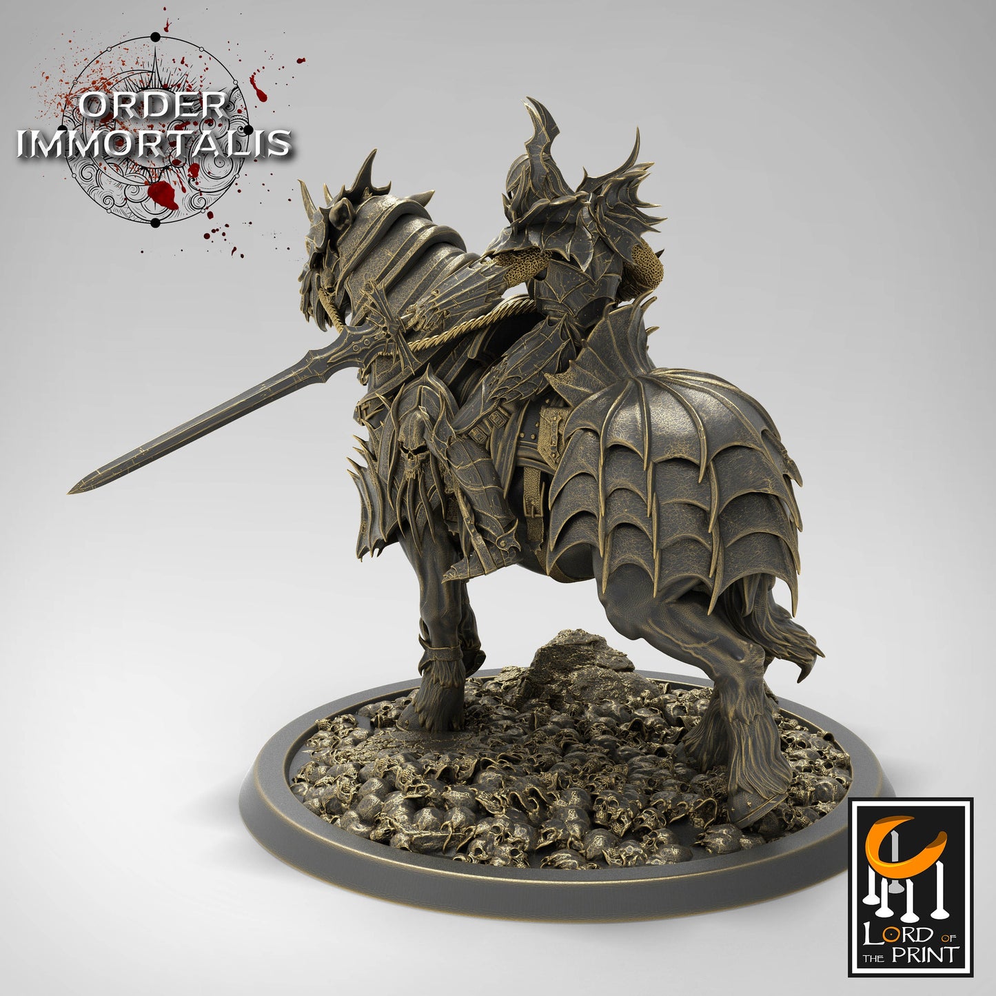 Blood knight Cavalier Squadron, Order Immortalis, Lord of the Print | Dungeons and Dragons | Pathfinder | Table Top RPG | 3D Printed Model