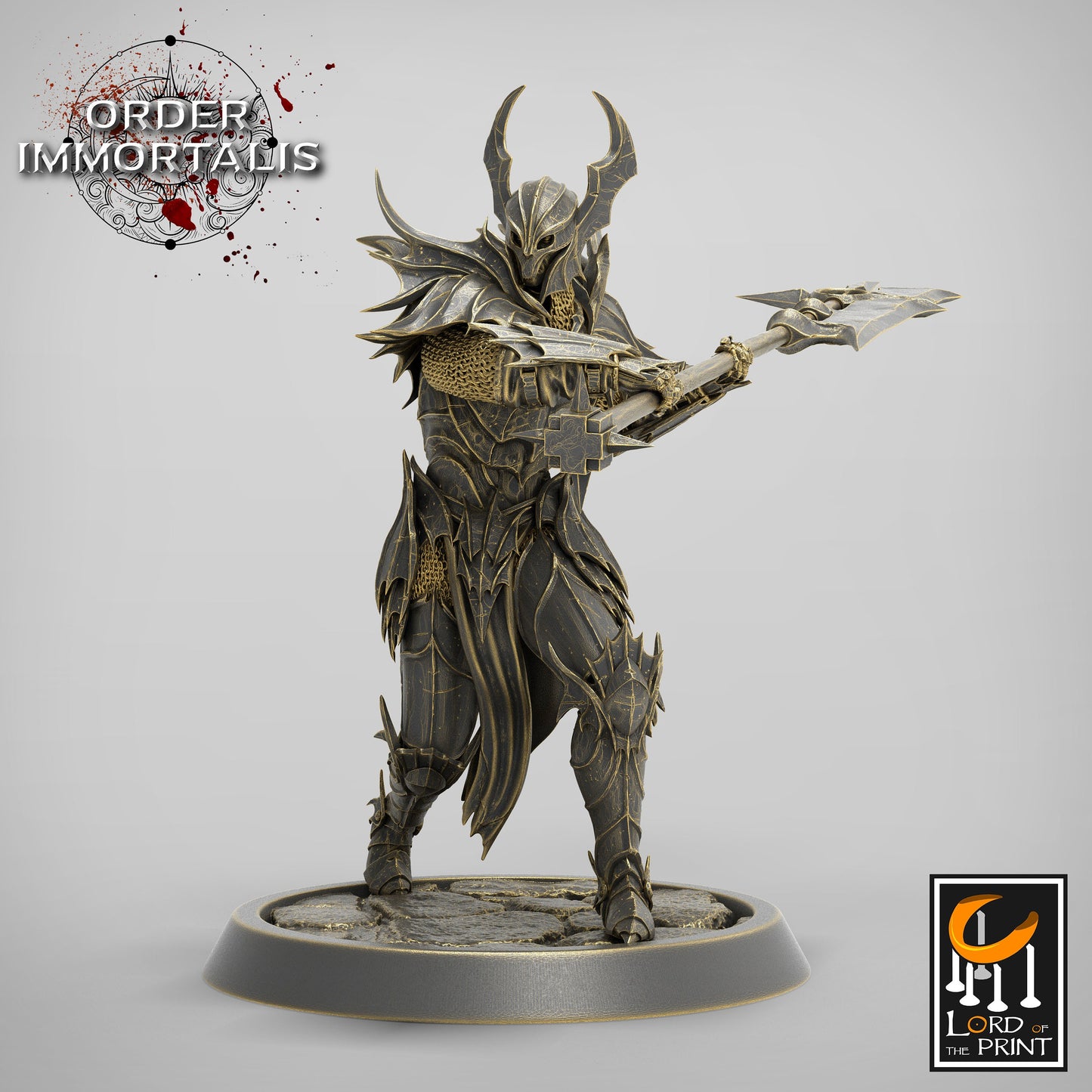 Blood knight Halberd Squadron, Order Immortalis, Lord of the Print | Dungeons and Dragons | Pathfinder | Table Top RPG | 3D Printed Model