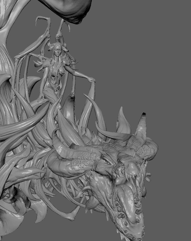 Undead Dragon, Skeleton Dragon, Lord of the Print | Dungeons and Dragons | Pathfinder | Table Top RPG | 3D Printed Model