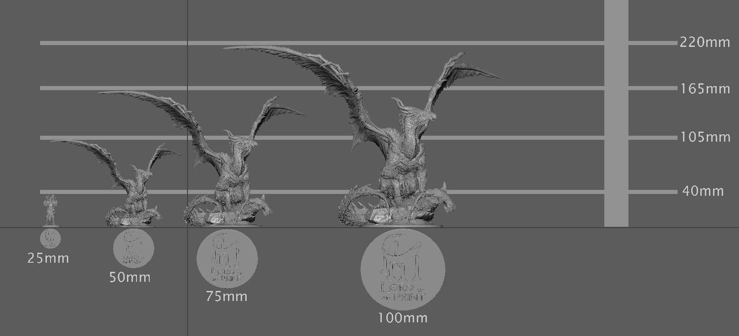 Bronze Dragon, Justice Dragon, Lord of the Print | Dungeons and Dragons | Pathfinder | Table Top RPG | 3D Printed Model