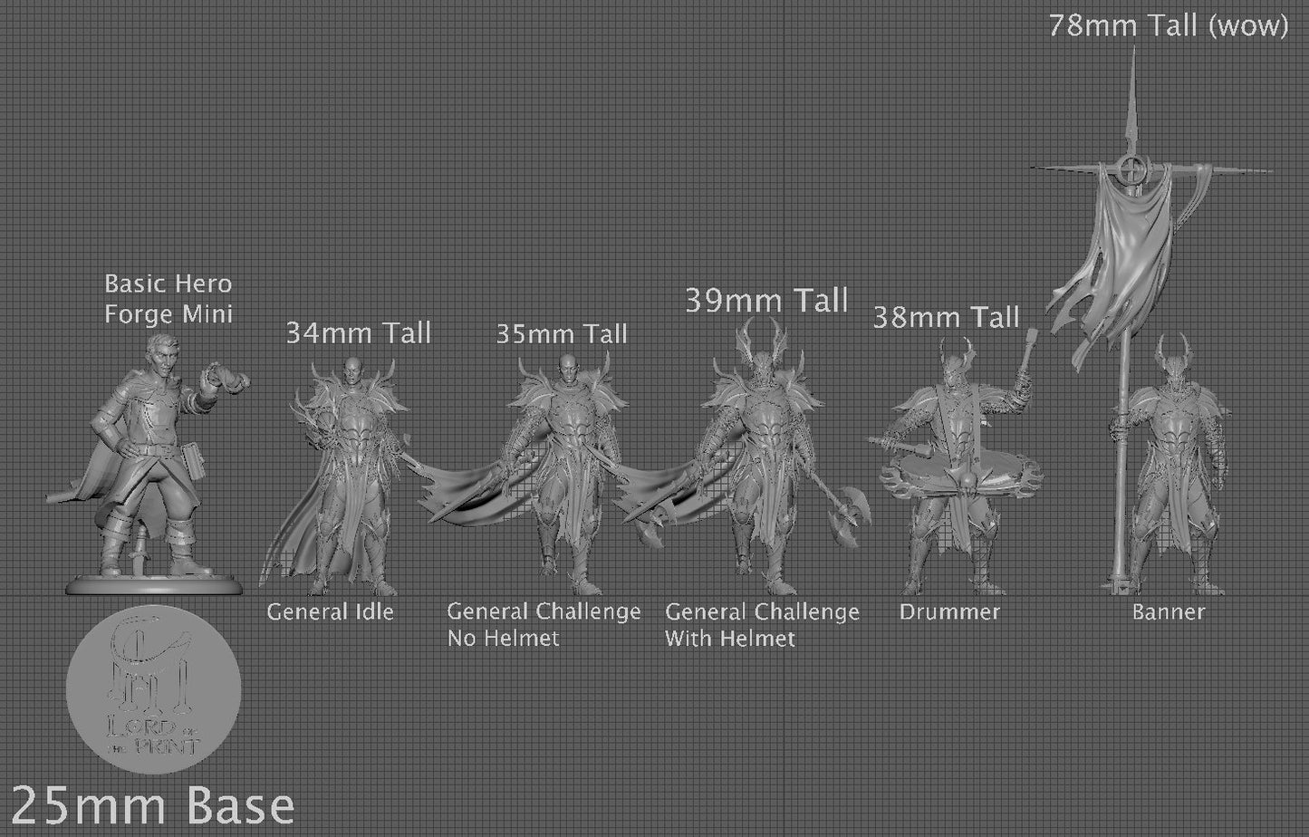 Blood knight Special Units, Order Immortalis, Lord of the Print | Dungeons and Dragons | Pathfinder | Table Top RPG | 3D Printed Model