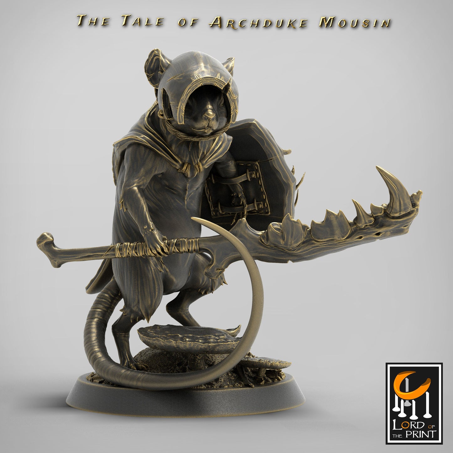 Soldier Adventurer Mice!, Archduke Mousin, Lord of the Print | Dungeons and Dragons | Pathfinder | Table Top RPG | 3D Printed Model