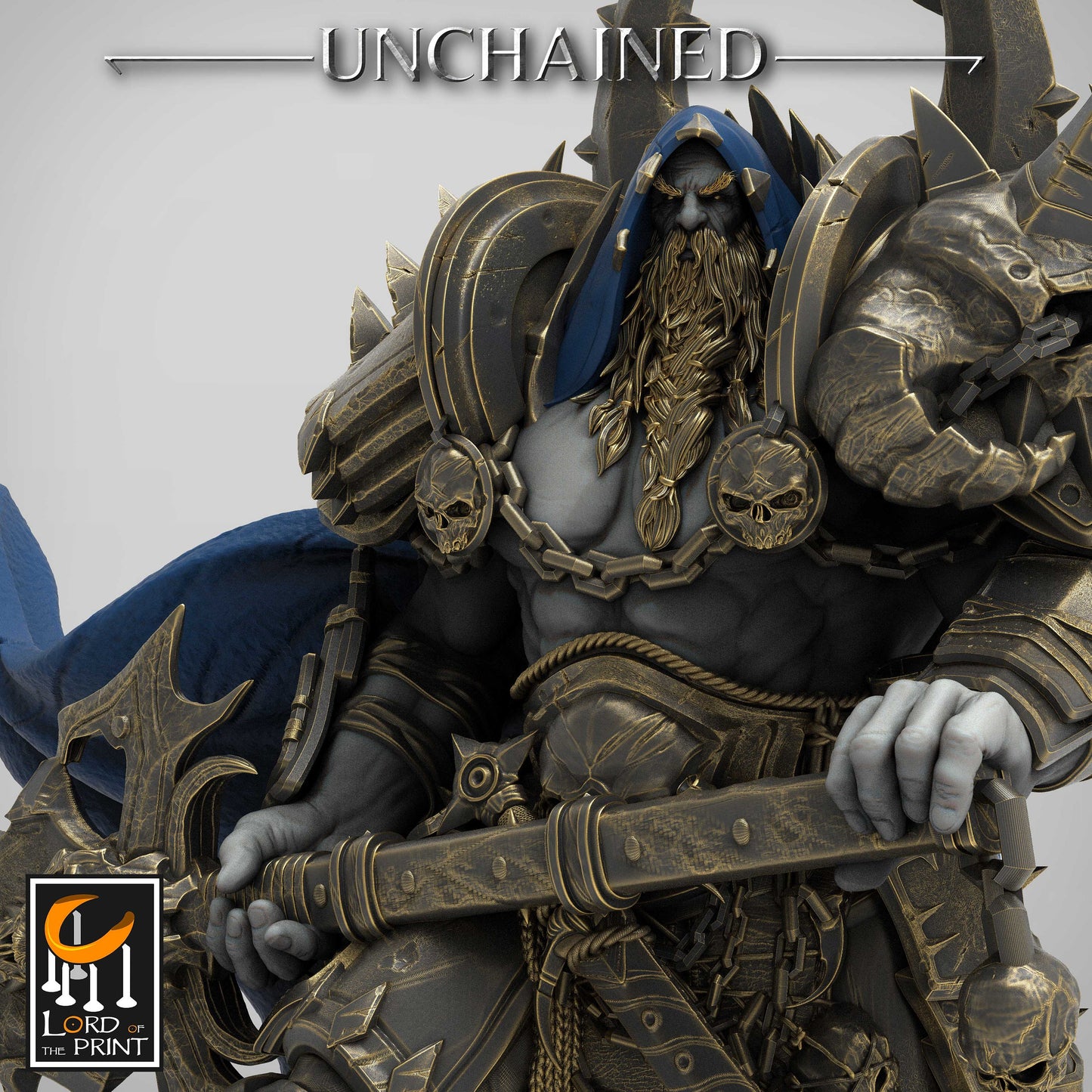 King Olaf, Unchained King, Lord of the Print | Dungeons and Dragons | Pathfinder | Table Top RPG | 3D Printed Model
