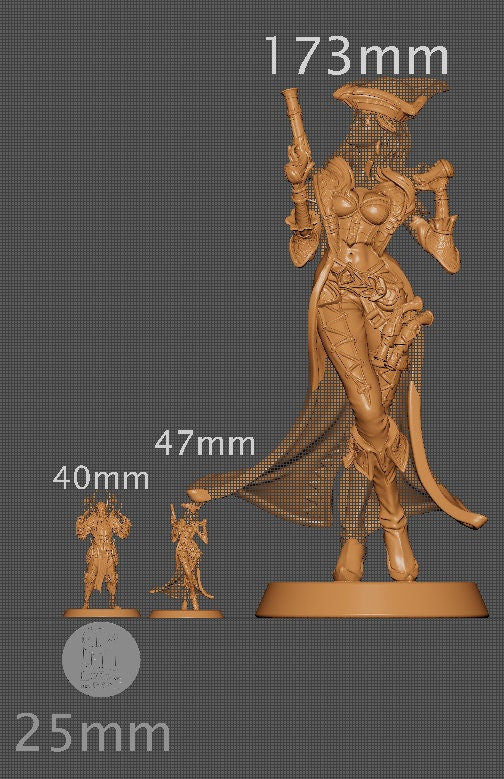 Anne the Pirate Captain, Powerful NPC, Ernest Nemirovsky | Dungeons and Dragons | Pathfinder | Table Top RPG | 3D Printed Model
