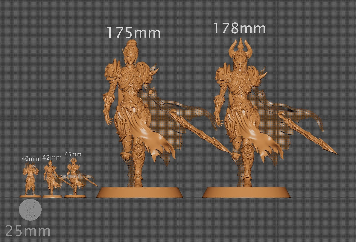 Ashinna the Revenant, Powerful NPC, Ernest Nemirovsky | Dungeons and Dragons | Pathfinder | Table Top RPG | 3D Printed Model