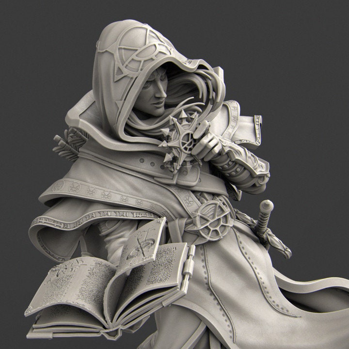 Beifir the Elvish Priest, Powerful NPC, Ernest Nemirovsky | Dungeons and Dragons | Pathfinder | Table Top RPG | 3D Printed Model
