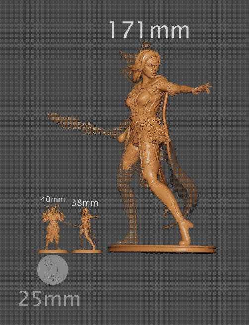 Iarthana the Elvish Mage, Powerful NPC, Ernest Nemirovsky | Dungeons and Dragons | Pathfinder | Table Top RPG | 3D Printed Model