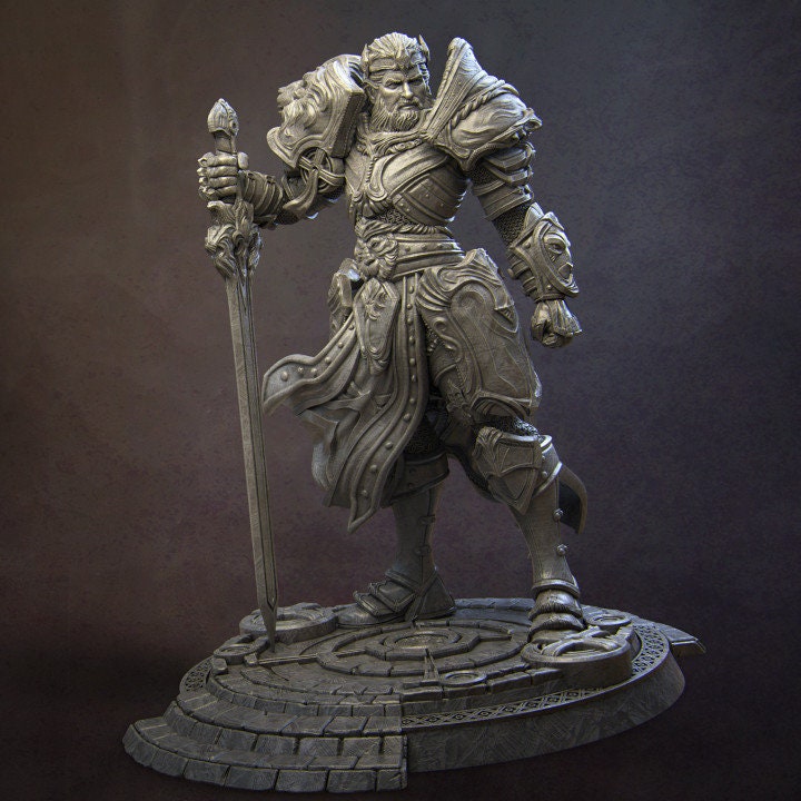 Itrek the Paladin of Dawn, Powerful NPC, Ernest Nemirovsky | Dungeons and Dragons | Pathfinder | Table Top RPG | 3D Printed Model