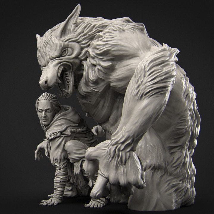 Katarina the Werewolf Shapeshifter, Powerful NPC, Ernest Nemirovsky | Dungeons and Dragons | Pathfinder | Table Top RPG | 3D Printed Model