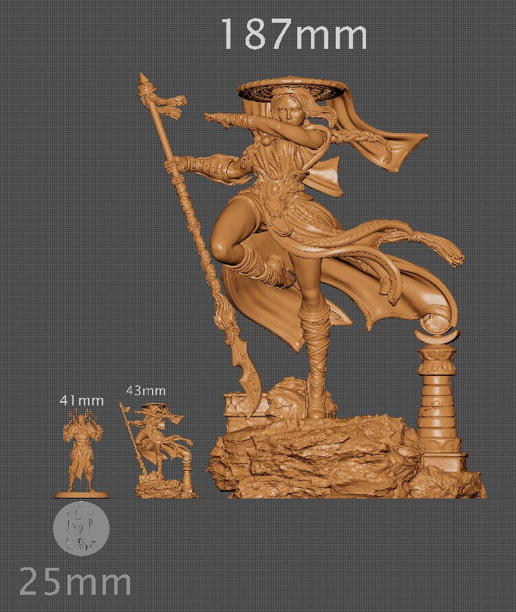 Mu Ron Yin, the Wind Master, Powerful NPC, Ernest Nemirovsky | Dungeons and Dragons | Pathfinder | Table Top RPG | 3D Printed Model