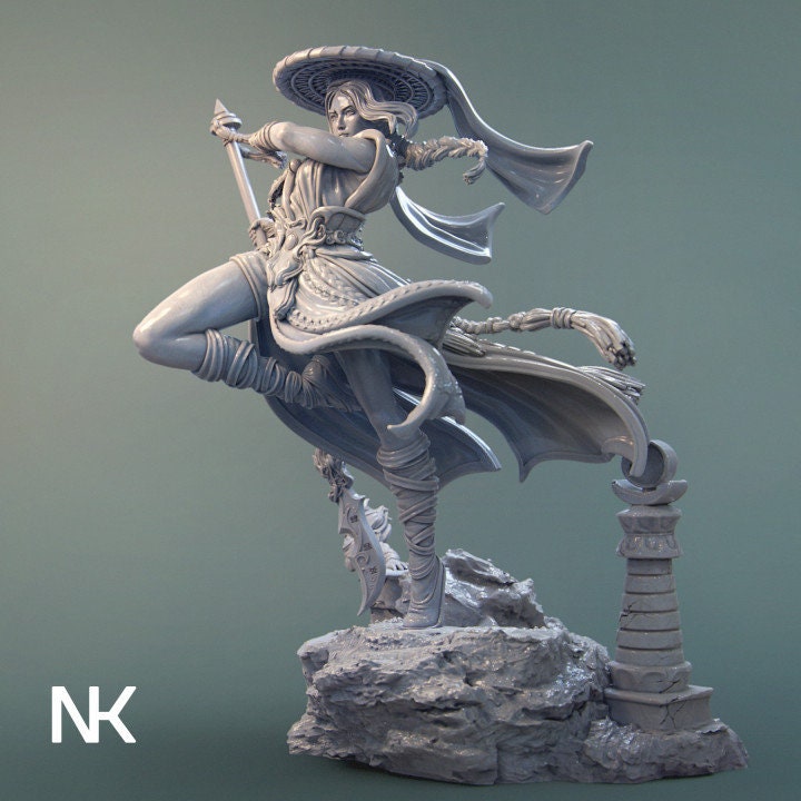 Mu Ron Yin, the Wind Master, Powerful NPC, Ernest Nemirovsky | Dungeons and Dragons | Pathfinder | Table Top RPG | 3D Printed Model