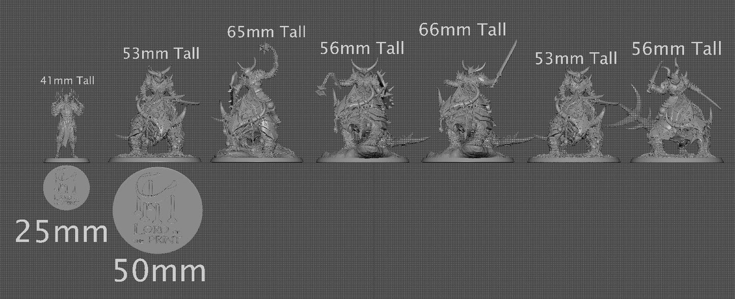 Araki Sword/Flail Riders, Unchained, Lord of the Print | Dungeons and Dragons | Pathfinder | Table Top RPG | 3D Printed Model