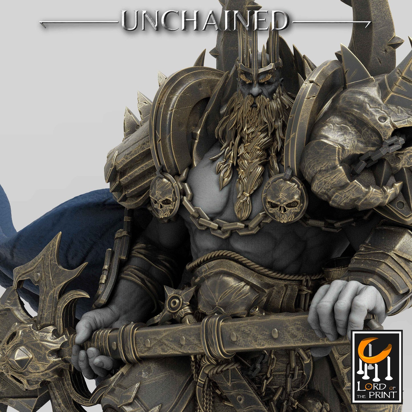 King Olaf, Unchained King, Lord of the Print | Dungeons and Dragons | Pathfinder | Table Top RPG | 3D Printed Model