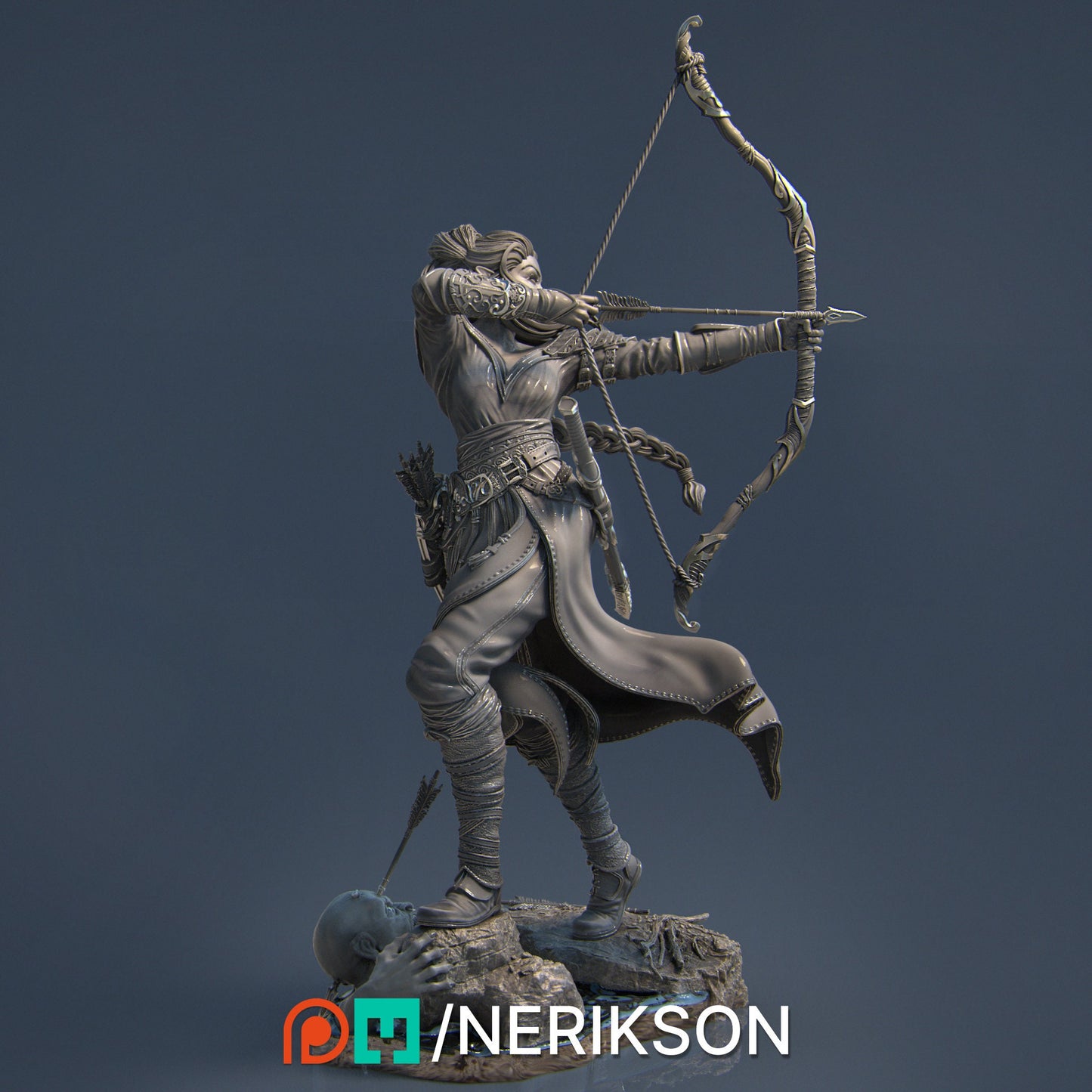 Saelihn The Elven Ranger, Powerful NPC, Ernest Nemirovsky | Dungeons and Dragons | Pathfinder | Table Top RPG | 3D Printed Model
