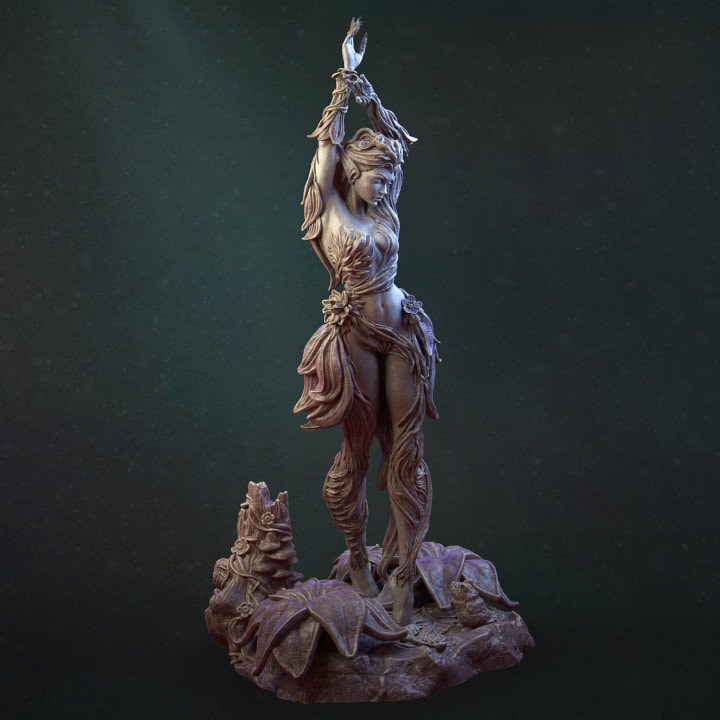 Eyrine the Elven Druid, Powerful NPC, Ernest Nemirovsky | Dungeons and Dragons | Pathfinder | Table Top RPG | 3D Printed Model