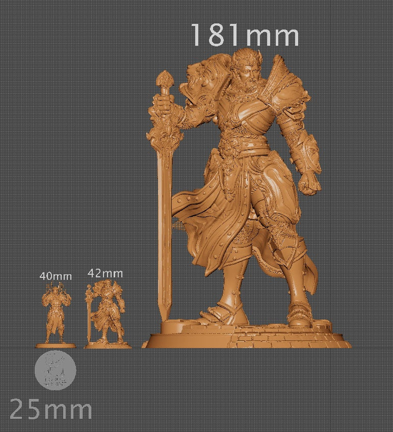 Itrek the Paladin of Dawn, Powerful NPC, Ernest Nemirovsky | Dungeons and Dragons | Pathfinder | Table Top RPG | 3D Printed Model