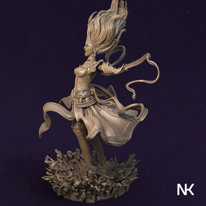 Lyndra the Archemage, Powerful NPC, Ernest Nemirovsky | Dungeons and Dragons | Pathfinder | Table Top RPG | 3D Printed Model