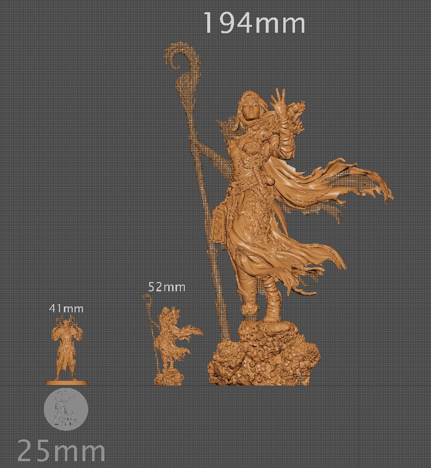Yelhana the Fathomless Warlock, Powerful NPC, Ernest Nemirovsky | Dungeons and Dragons | Pathfinder | Table Top RPG | 3D Printed Model