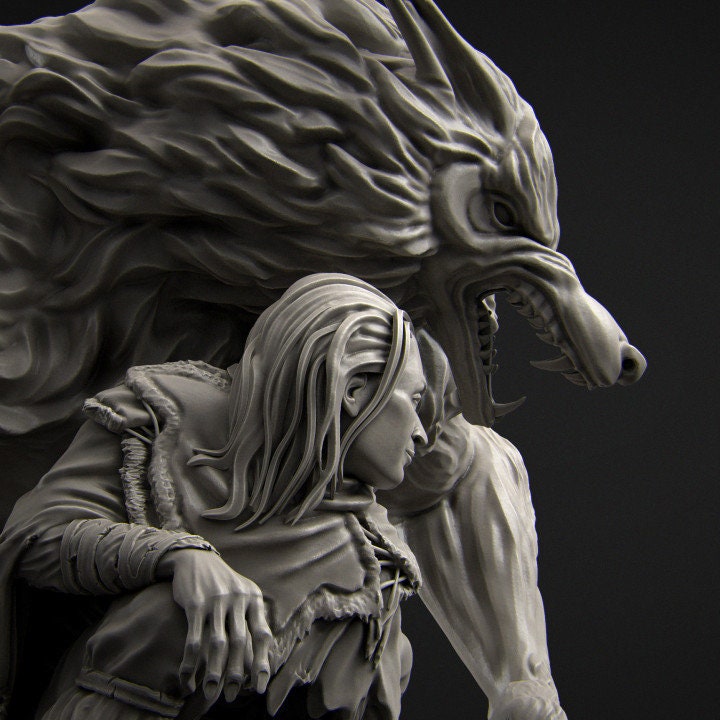 Katarina the Werewolf Shapeshifter, Powerful NPC, Ernest Nemirovsky | Dungeons and Dragons | Pathfinder | Table Top RPG | 3D Printed Model