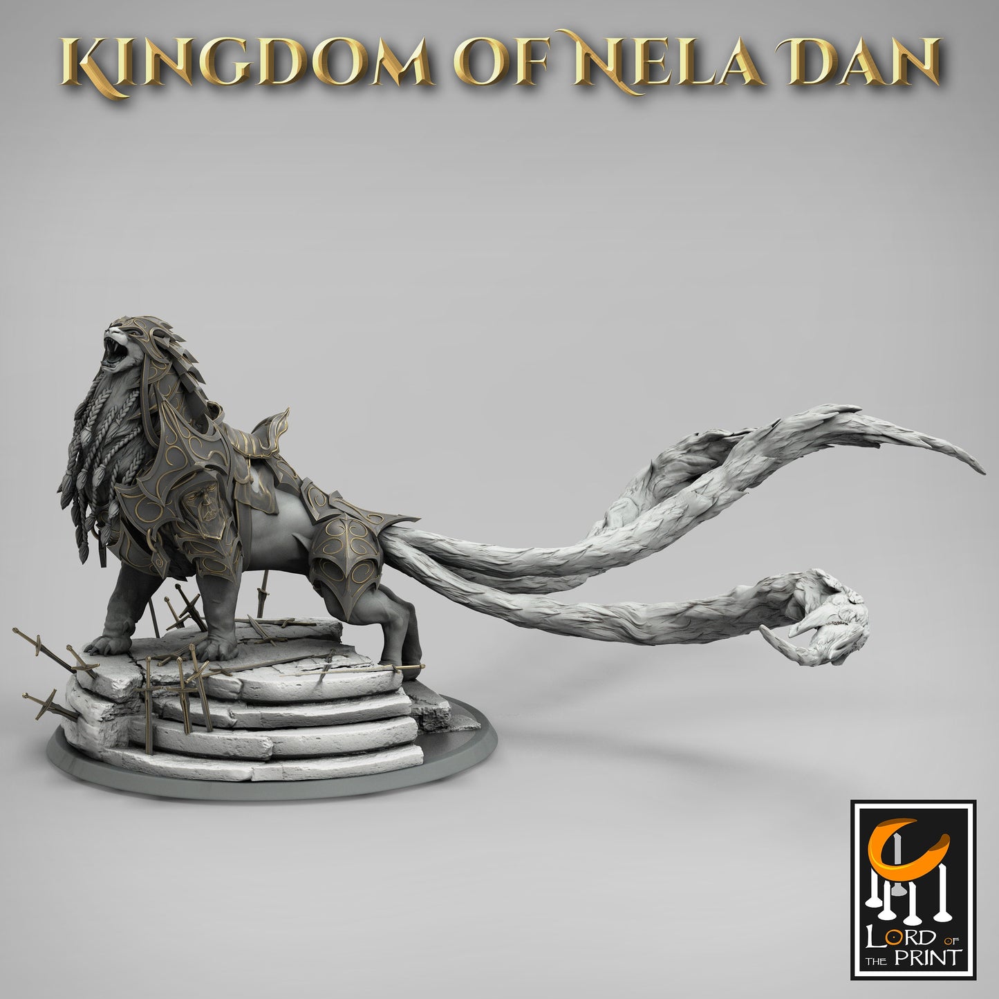 The Protector, Elvish Kingdom of Nela Dan, Lord of the Print | Dungeons and Dragons | Pathfinder | Table Top RPG | 3D Printed Model