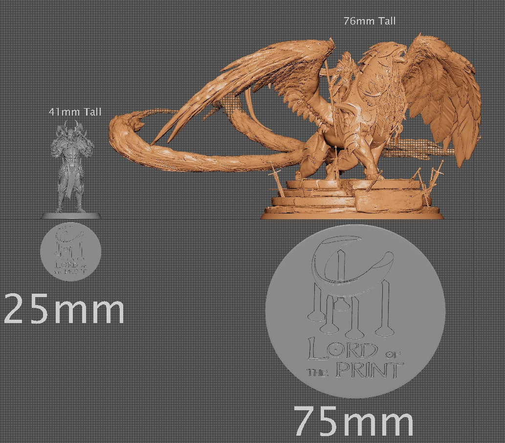 Queen Mirosi on Protector, Kingdom of Nela Dan, Lord of the Print | Dungeons and Dragons | Pathfinder | Table Top RPG | 3D Printed Model