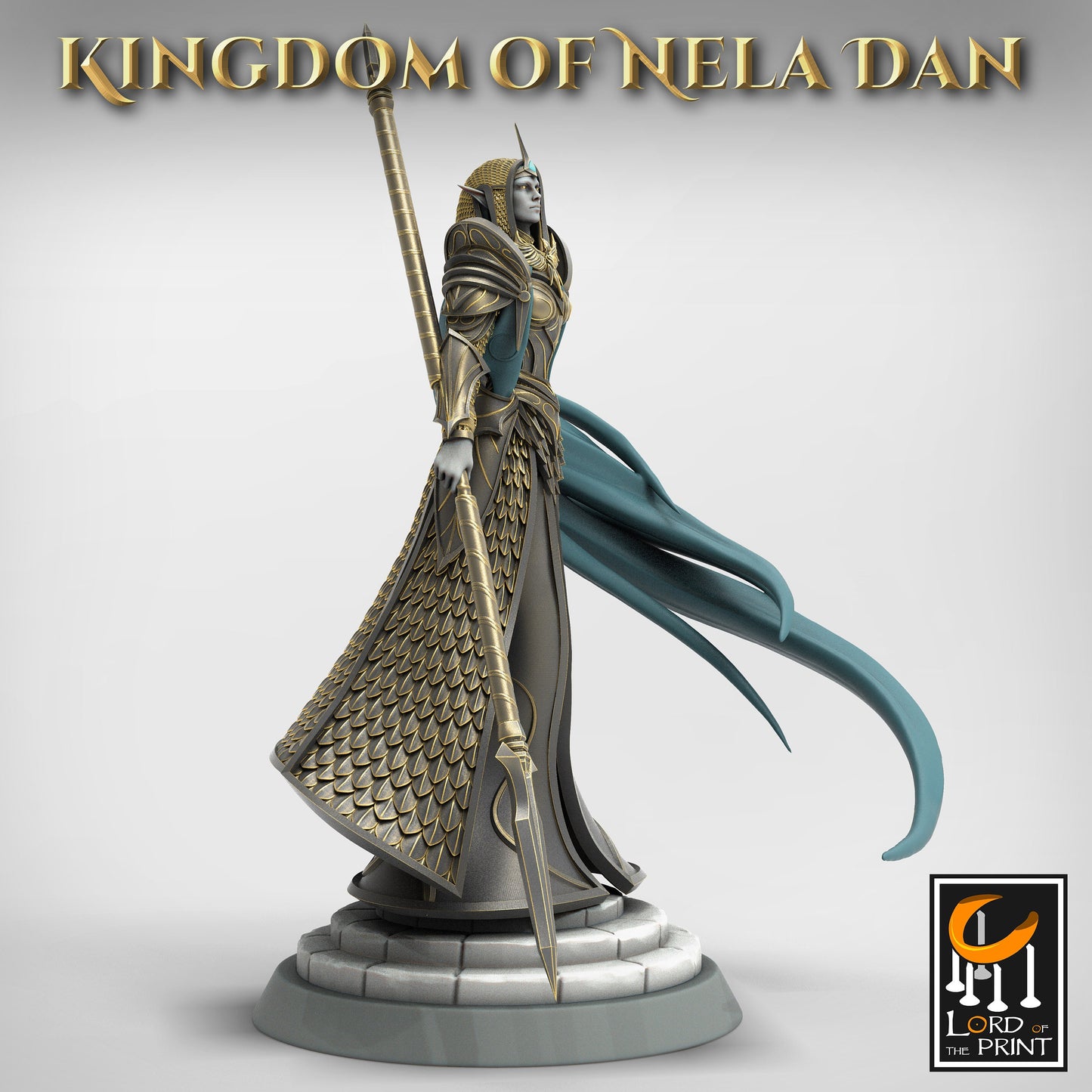 Queen Mirosi, Elvish Kingdom Nela Dan, Lord of the Print | Dungeons and Dragons | Pathfinder | Table Top RPG | 3D Printed Model