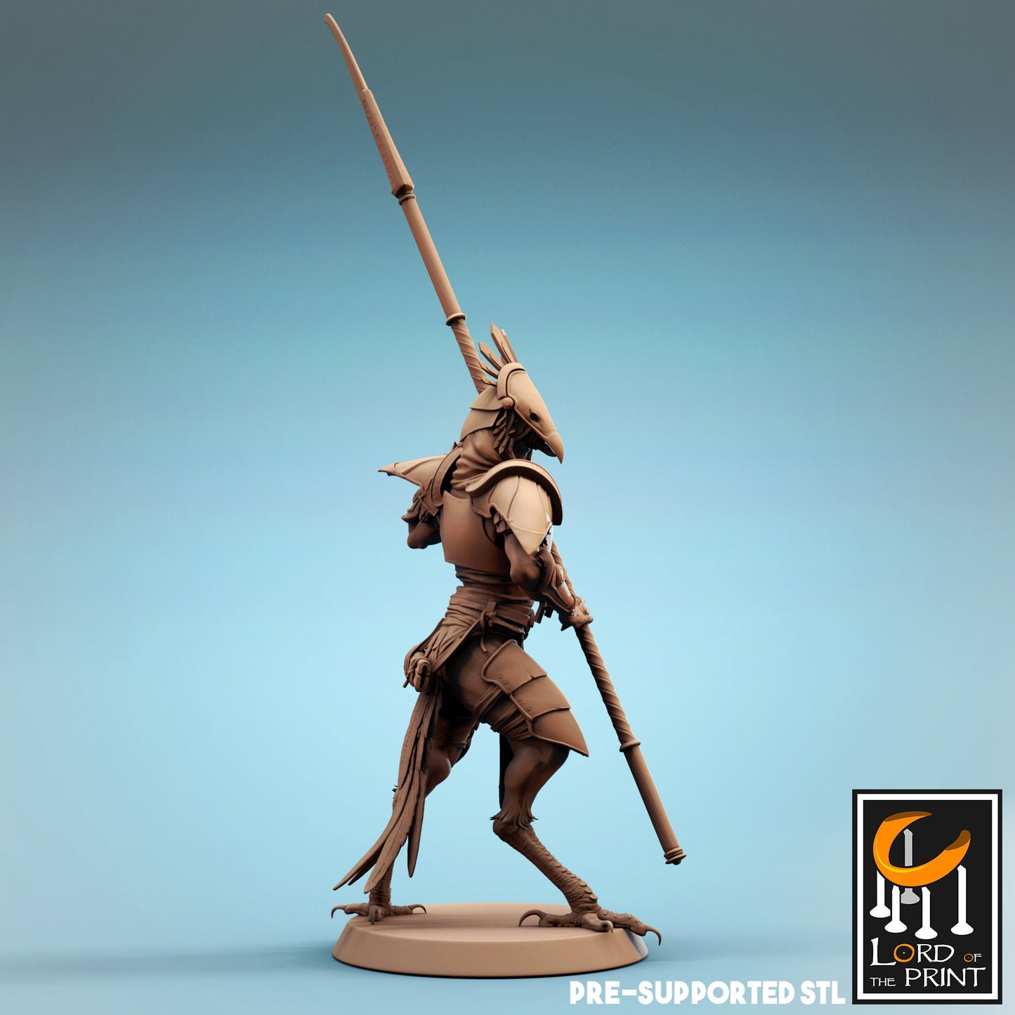 Kenku Naginata Soldiers, Dinotopia, Lord of the Print | Dungeons and Dragons | Pathfinder | Table Top RPG | 3D Printed Model