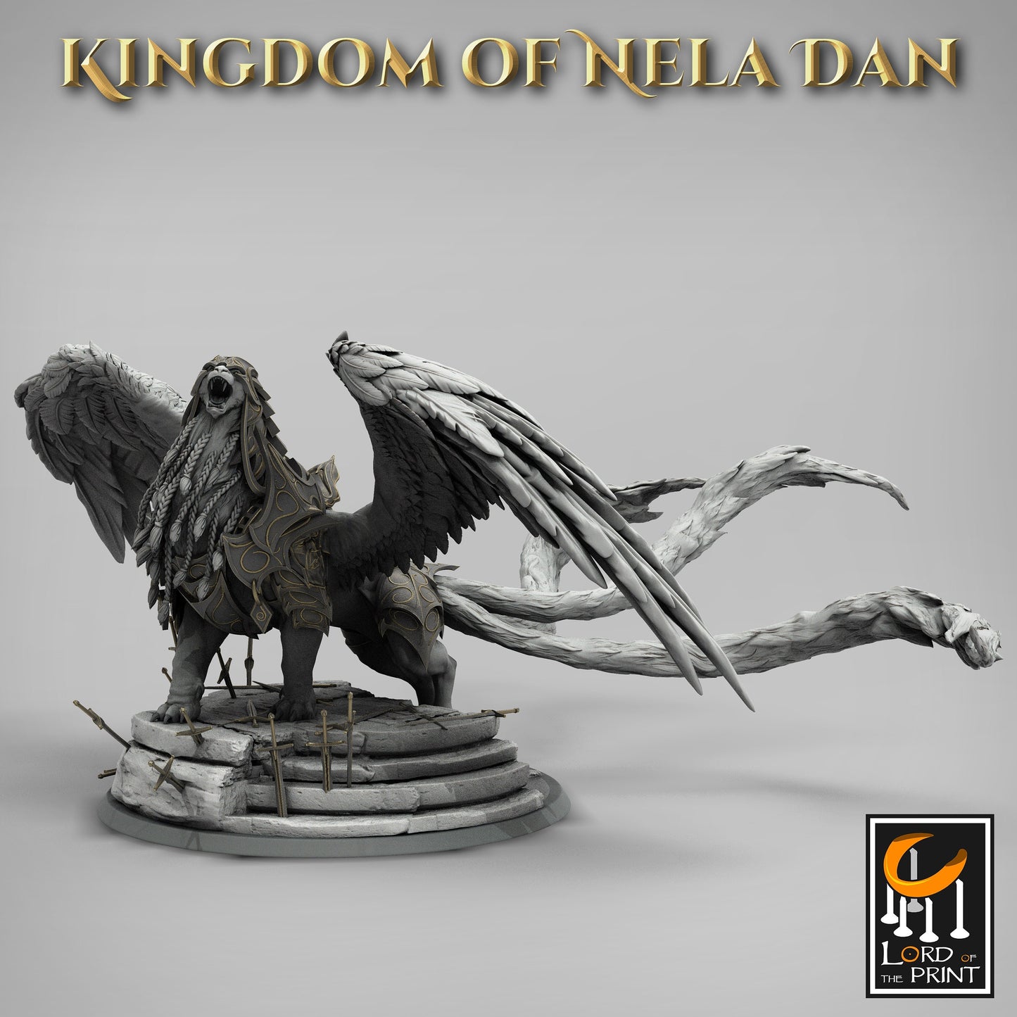 The Protector, Elvish Kingdom of Nela Dan, Lord of the Print | Dungeons and Dragons | Pathfinder | Table Top RPG | 3D Printed Model