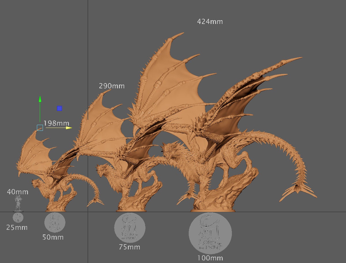 Young Red Dragon, THE Dragon, Lord of the Print | Dungeons and Dragons | Pathfinder | Table Top RPG | 3D Printed Model