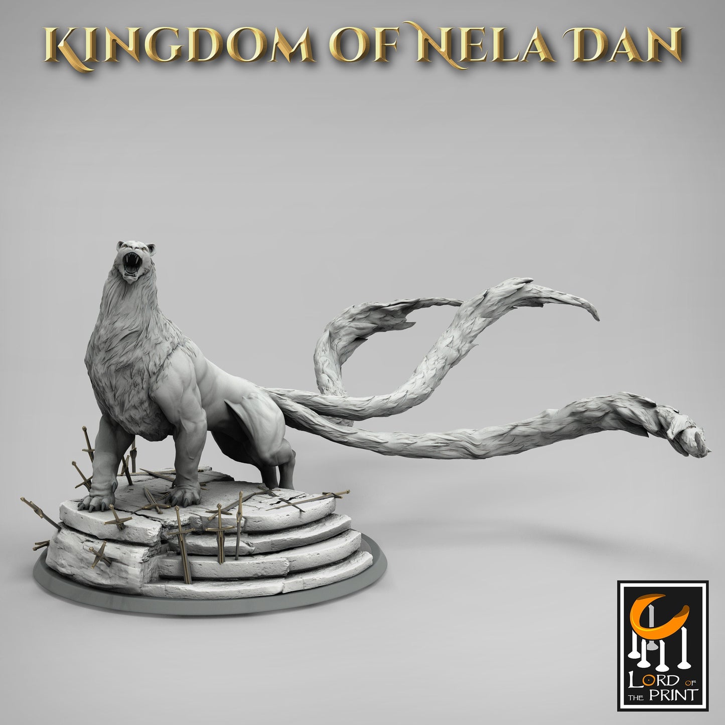 The Protector, Elvish Kingdom of Nela Dan, Lord of the Print | Dungeons and Dragons | Pathfinder | Table Top RPG | 3D Printed Model