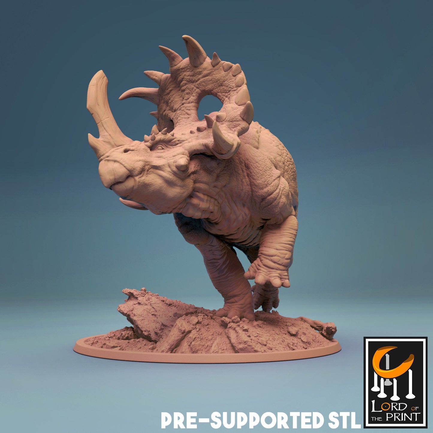 Sinoceratops Alpha, Dinotopia, Lord of the Print | Dungeons and Dragons | Pathfinder | Table Top RPG | 3D Printed Model
