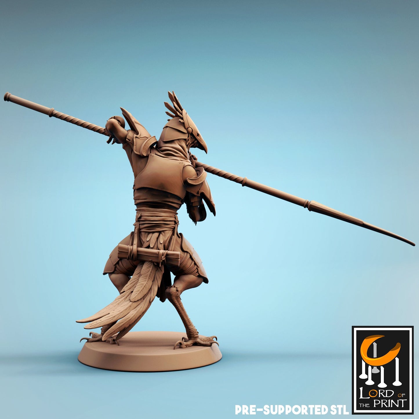 Kenku Naginata Soldiers, Dinotopia, Lord of the Print | Dungeons and Dragons | Pathfinder | Table Top RPG | 3D Printed Model