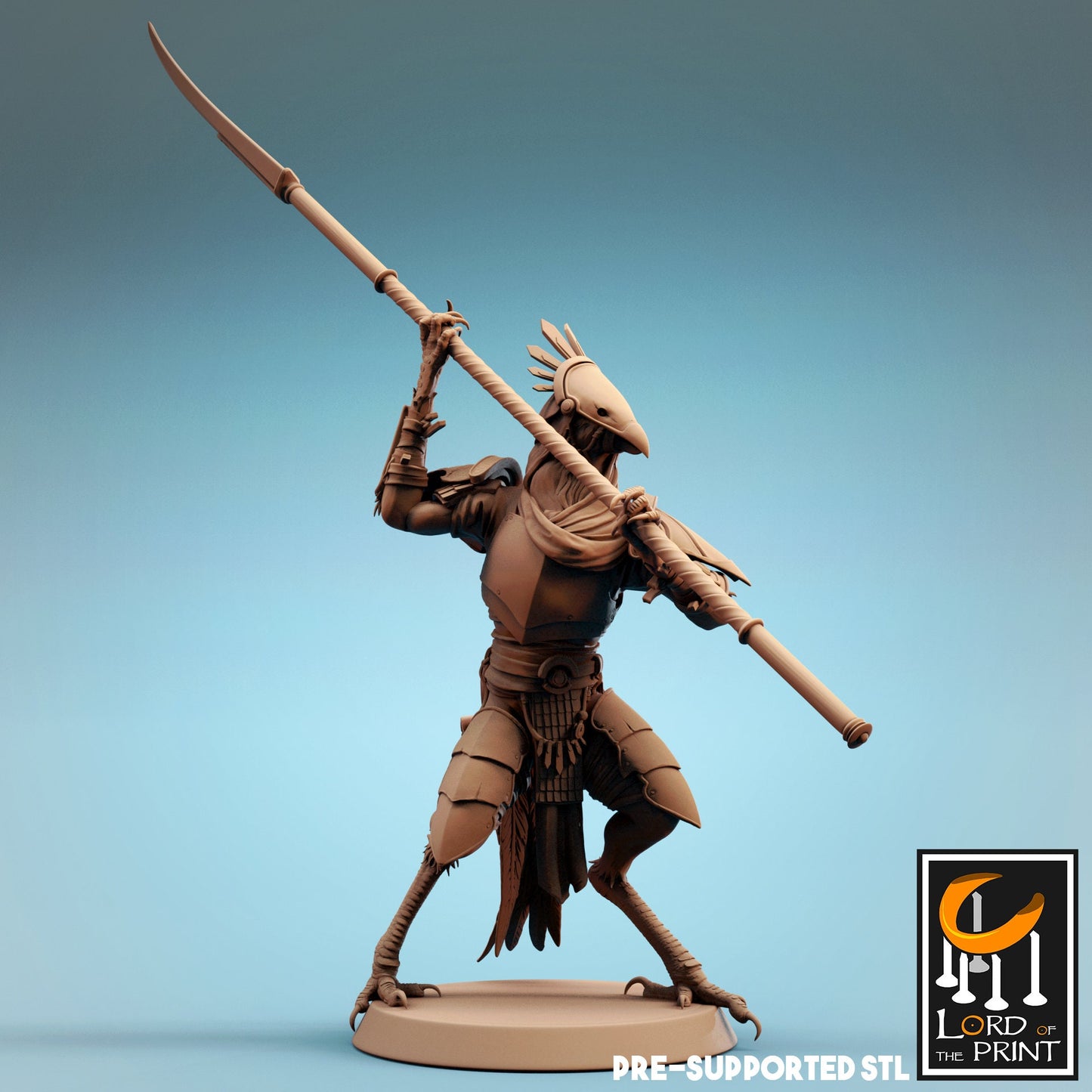 Kenku Naginata Soldiers, Dinotopia, Lord of the Print | Dungeons and Dragons | Pathfinder | Table Top RPG | 3D Printed Model