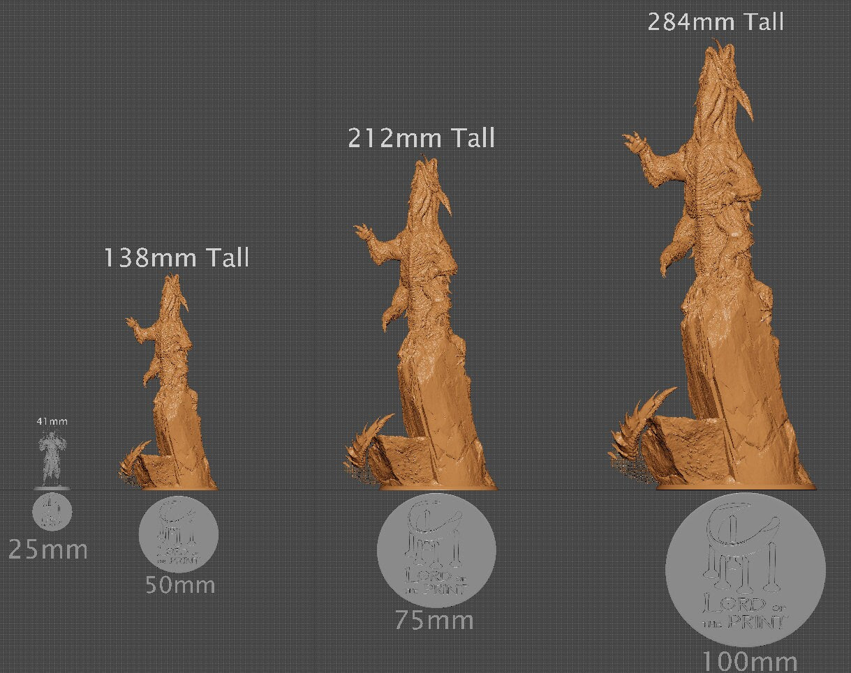 Adult Behir, Lord of the Print | Dungeons and Dragons | Pathfinder | Table Top RPG | 3D Printed Model