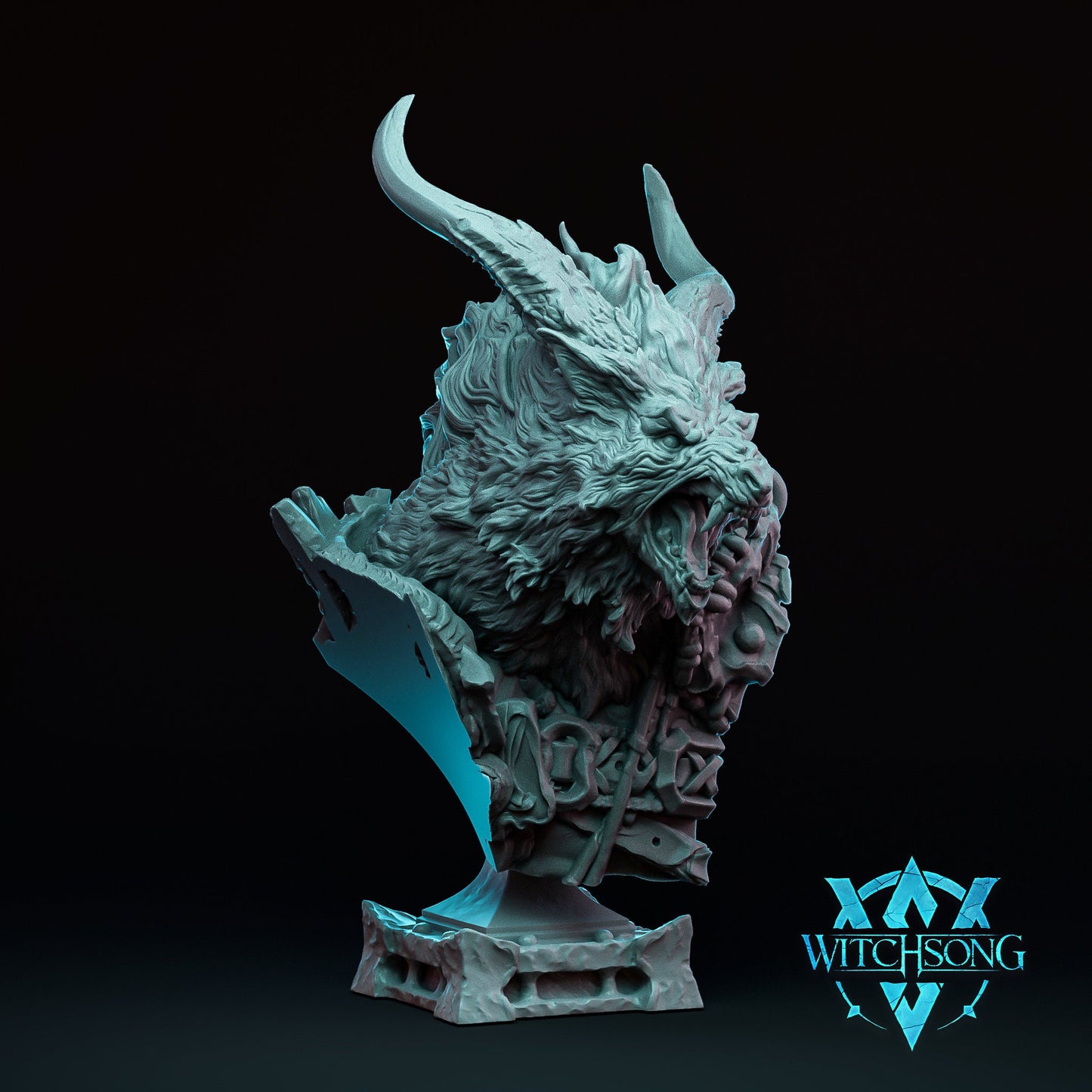 Ascendant Greatwolf, Bust Option, Witchsong Miniatures | Dungeons and Dragons | Pathfinder | Table Top RPG | 3D Printed Model