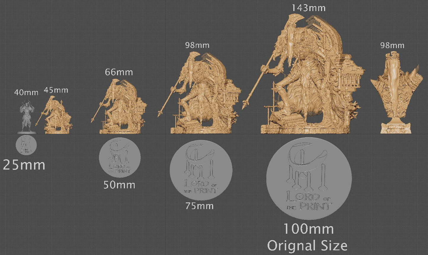 The Faceless King, Bust Option, Witchsong Miniatures | Dungeons and Dragons | Pathfinder | Table Top RPG | 3D Printed Model