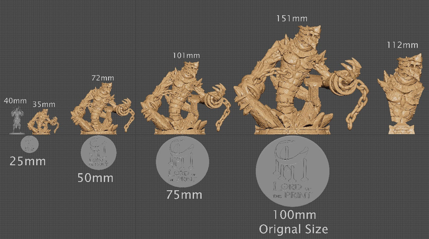 Great Temple Guardian, Bust Option, Witchsong Miniatures | Dungeons and Dragons | Pathfinder | Table Top RPG | 3D Printed Model