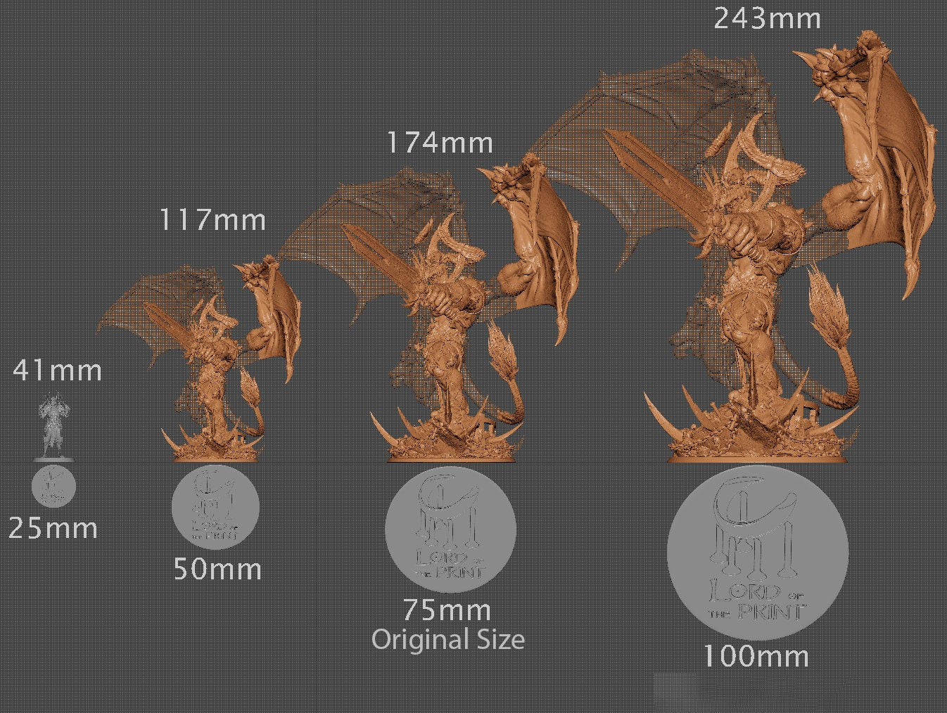 Sogath the Disciple of War, War Demon, Lord of the Print | Dungeons and Dragons | Pathfinder | Table Top RPG | 3D Printed Model