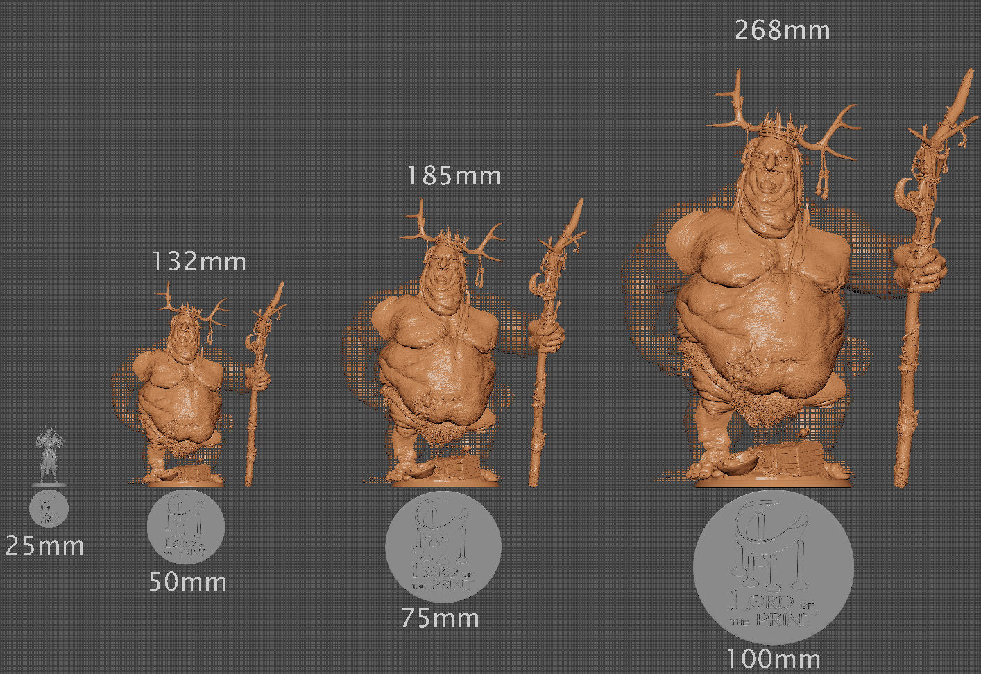 Ogdurg the King of Goblins, Powerful NPC, Lord of the Print| Dungeons and Dragons | Pathfinder | Table Top RPG | 3D Printed Model
