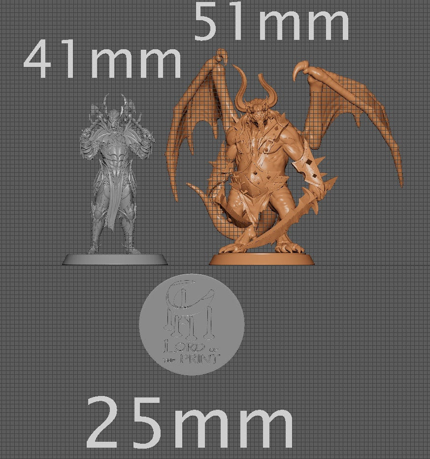 Tarhun the Half Dragon, Powerful NPC, Lord of the Print | Dungeons and Dragons | Pathfinder | Table Top RPG | 3D Printed Model
