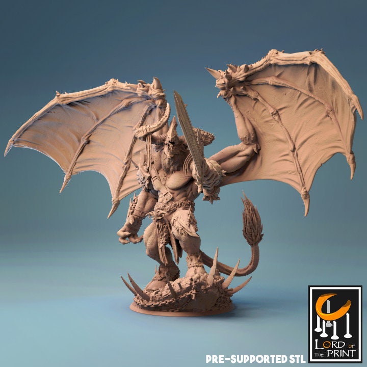 Sogath the Disciple of War, War Demon, Lord of the Print | Dungeons and Dragons | Pathfinder | Table Top RPG | 3D Printed Model
