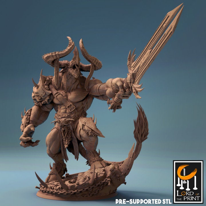 Sogath the Disciple of War, War Demon, Lord of the Print | Dungeons and Dragons | Pathfinder | Table Top RPG | 3D Printed Model