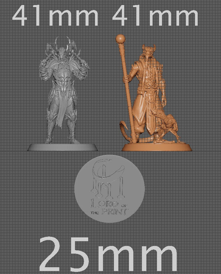 Kriv the Dragon Sorcerer, Powerful NPC, Lord of the Print | Dungeons and Dragons | Pathfinder | Table Top RPG | 3D Printed Model