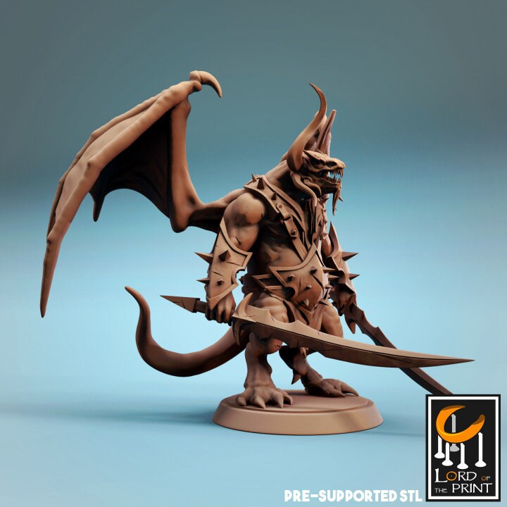 Tarhun the Half Dragon, Powerful NPC, Lord of the Print | Dungeons and Dragons | Pathfinder | Table Top RPG | 3D Printed Model