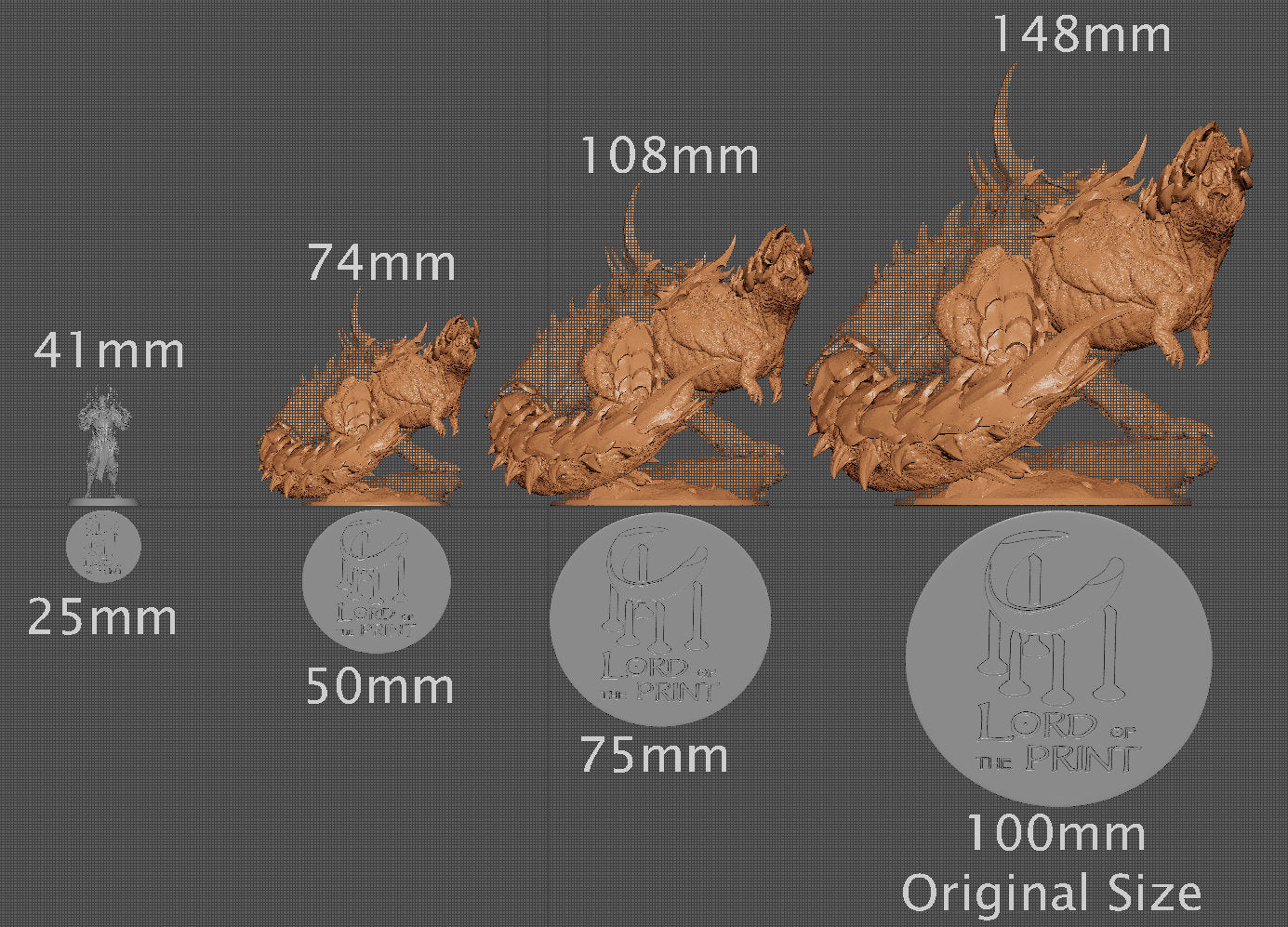 Dregnamoth, Titan of War, Lord of the Print | Dungeons and Dragons | Pathfinder | Table Top RPG | 3D Printed Model