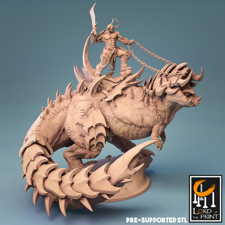 Dregnamoth, Titan of War, Lord of the Print | Dungeons and Dragons | Pathfinder | Table Top RPG | 3D Printed Model
