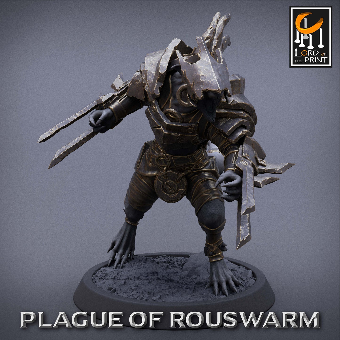 Rouswarm Berserker, Plague of the Rouswarm, Lord of the Print | Dungeons and Dragons | Pathfinder | Table Top RPG | 3D Printed Model