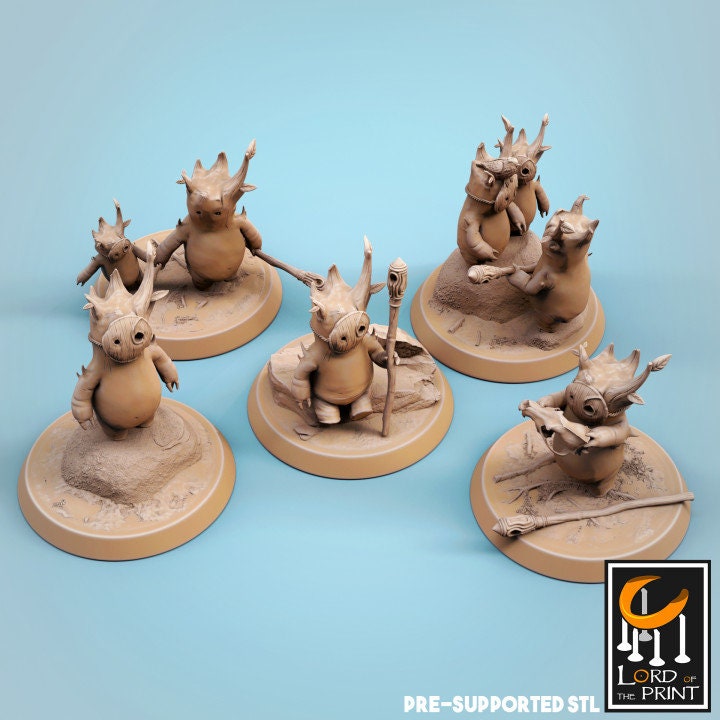 Cute Forest Spirits, Lord of the Print | Dungeons and Dragons | Pathfinder | Table Top RPG | 3D Printed Model